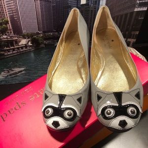 Kate Spade Raccoon Critter Flats 7.5